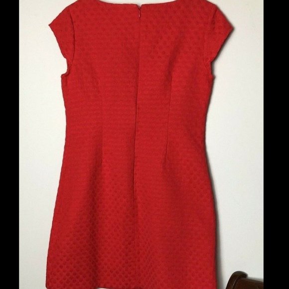 KIM ROGERS BRIGHT RED TEXTURED DRESS - Picture 6 of 7